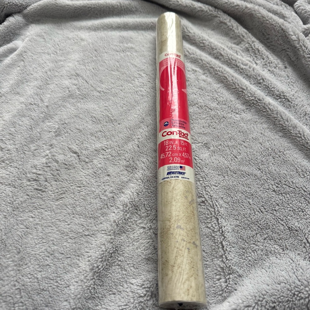 Con-Tact Creative Covering‎ Sealed Vintage Faux Marble Lace Edge Vinyl Roll
